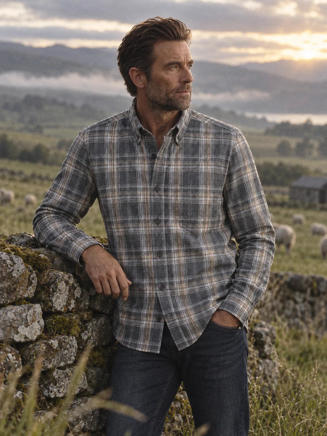 100% Cotton Plaid Flannel Shirt Calder