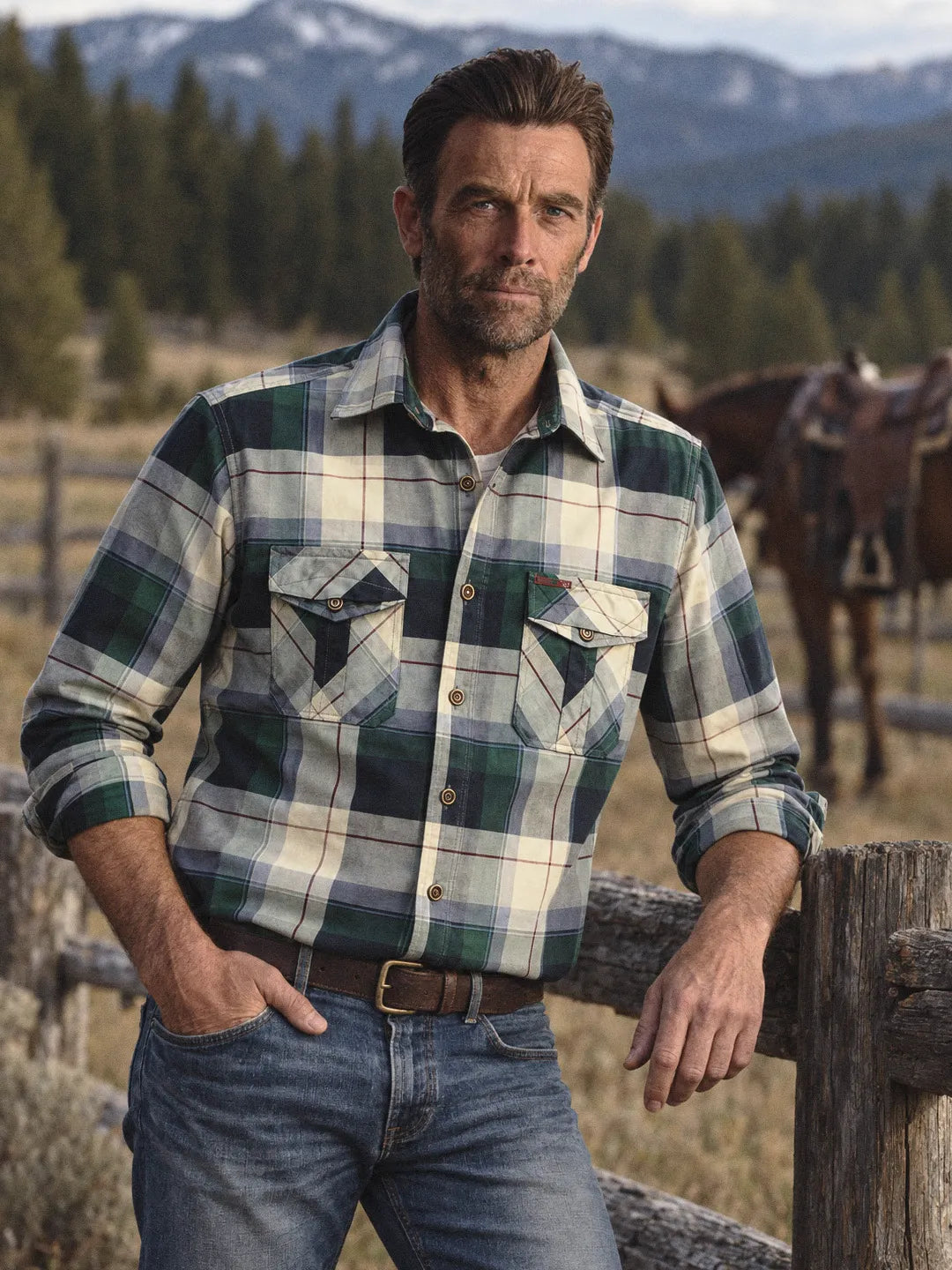 Fleece-Lined Plaid Overshirt Wexford