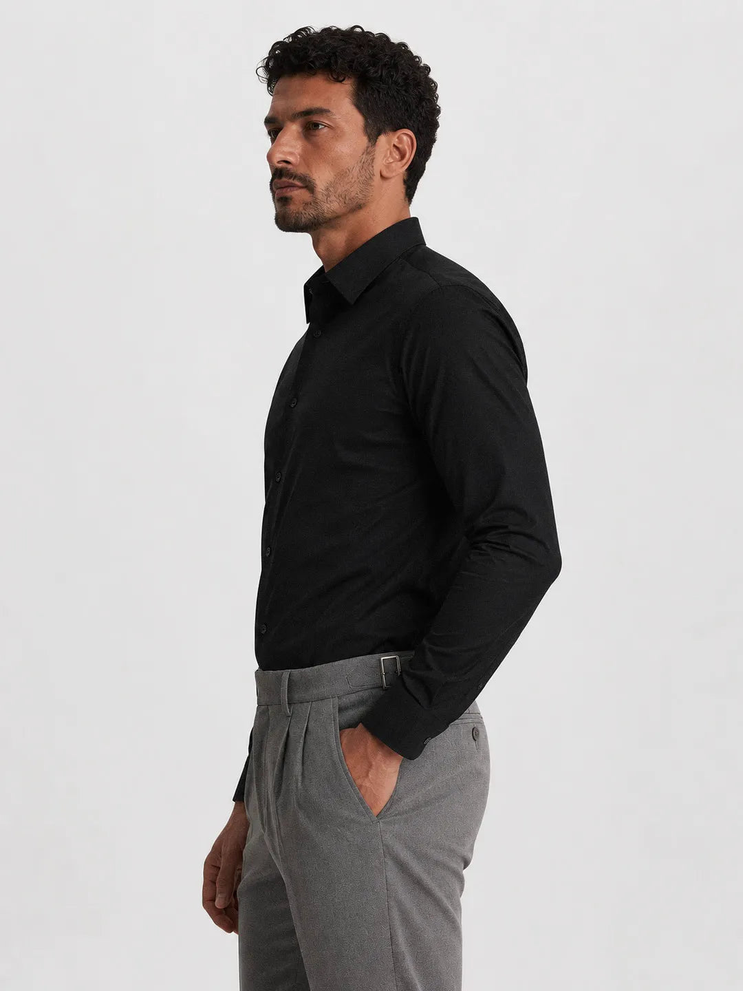 Oxford Long Sleeve Shirt Mercer Black
