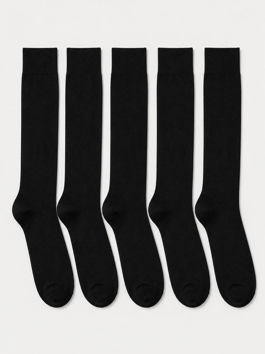 Cotton Dress Socks 5 Pack Sterling Black