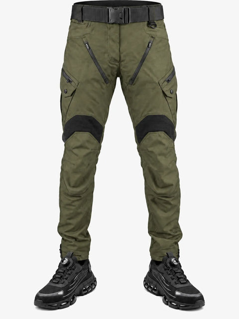 Carver 10-Pocket Work Trousers with Belt — Olive Green