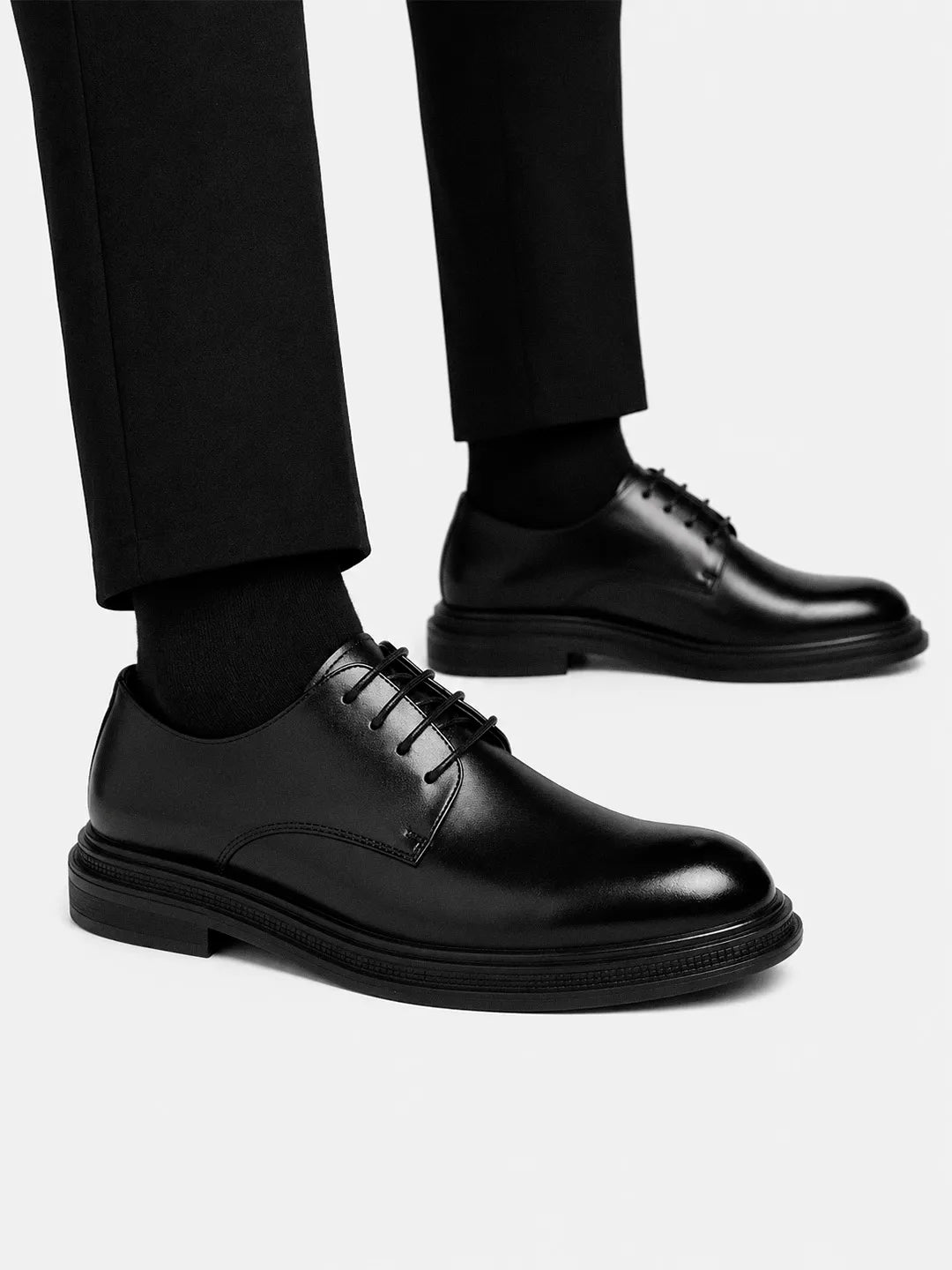 Leather Derby Shoes Windsor Black