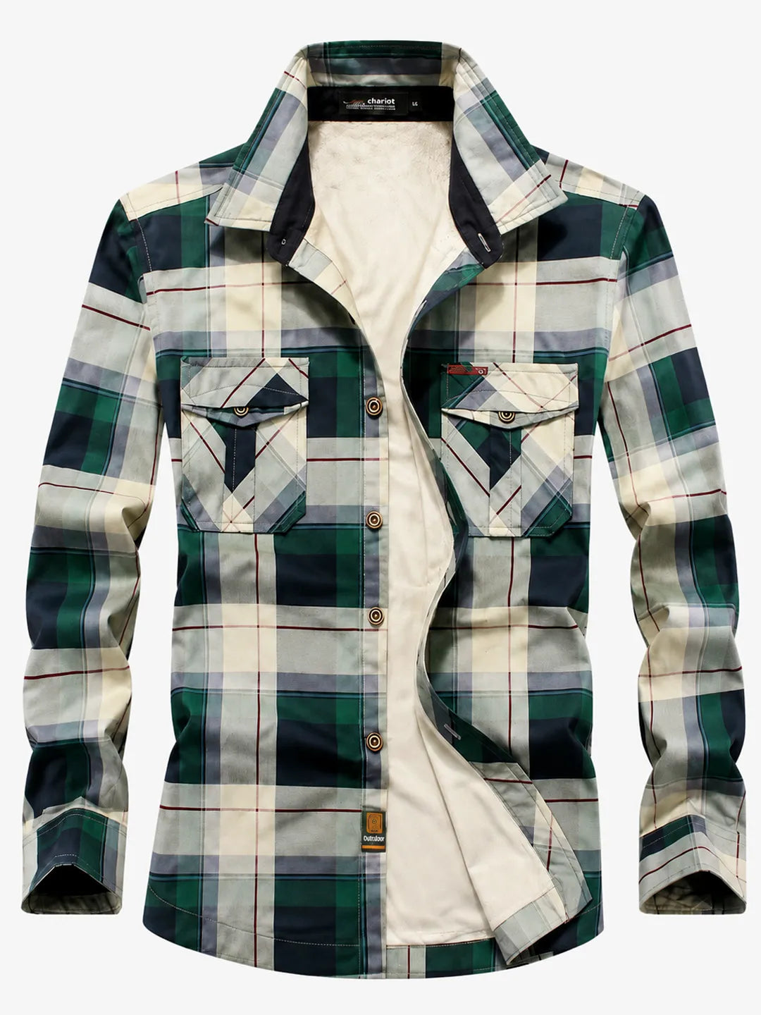 Fleece-Lined Plaid Overshirt Wexford