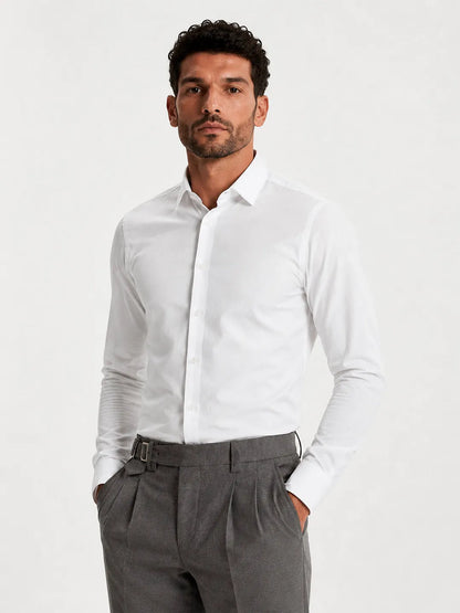 Oxford Long Sleeve Shirt Mercer White