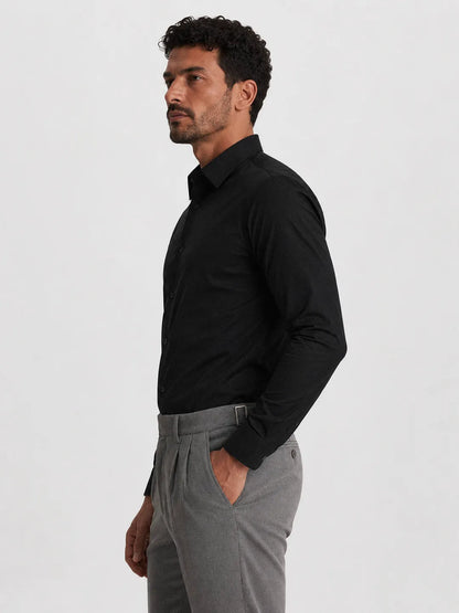 Oxford Long Sleeve Shirt Mercer Black