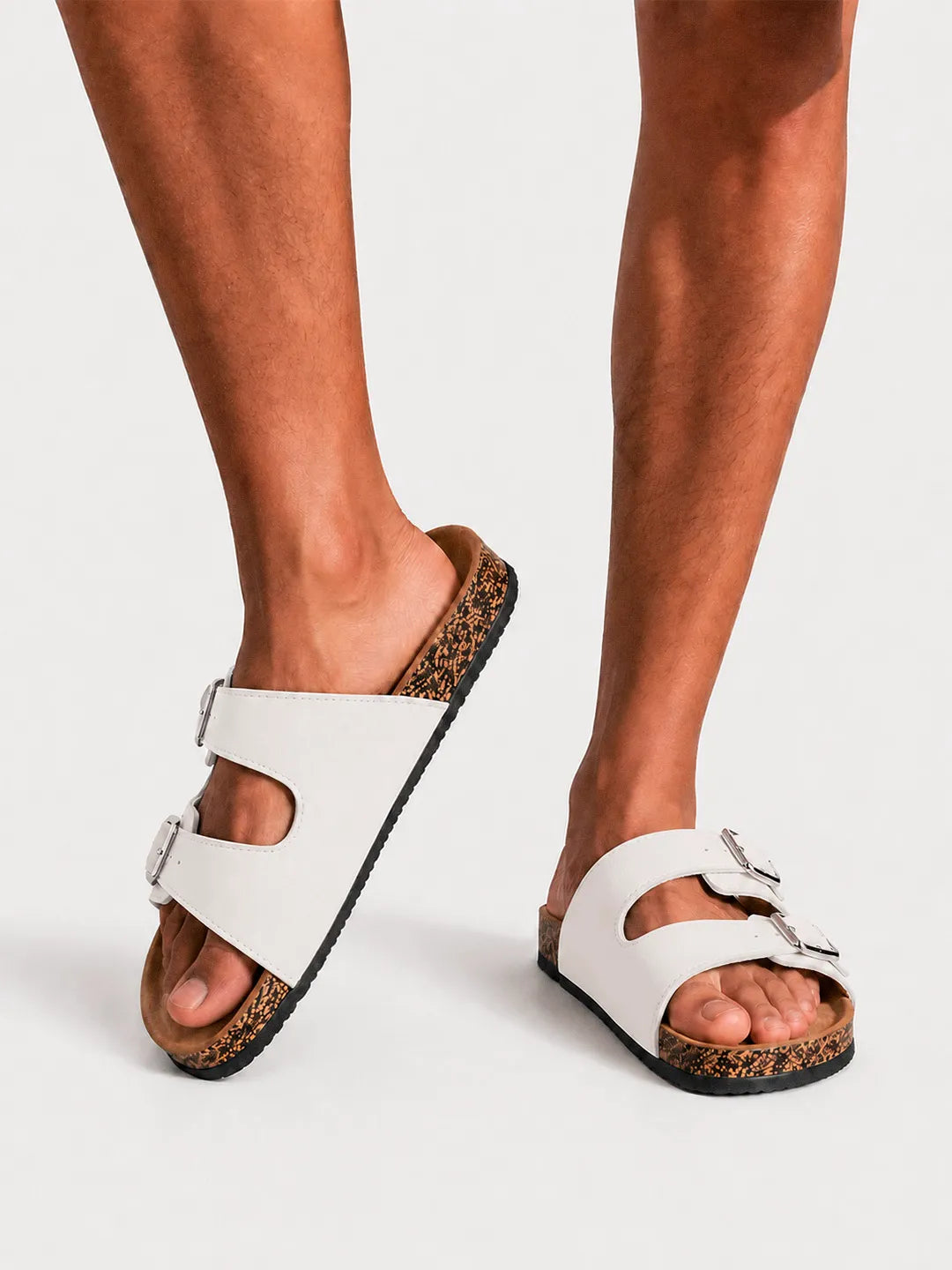 Leather Sandals Dune White