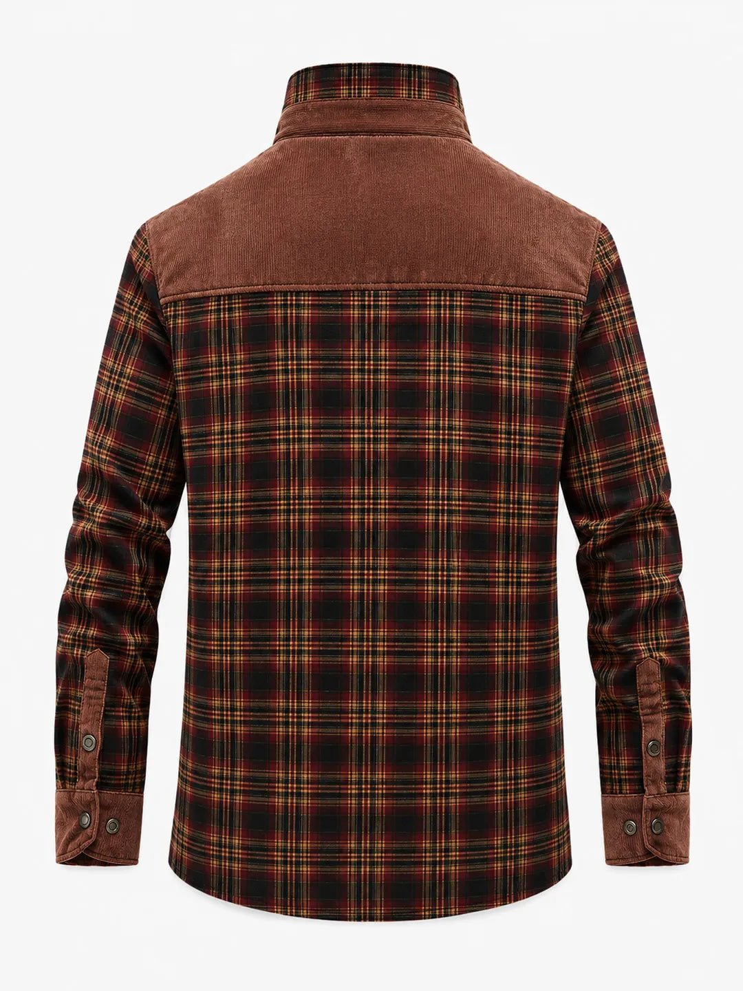 Sherpa-Lined Plaid Overshirt Arden