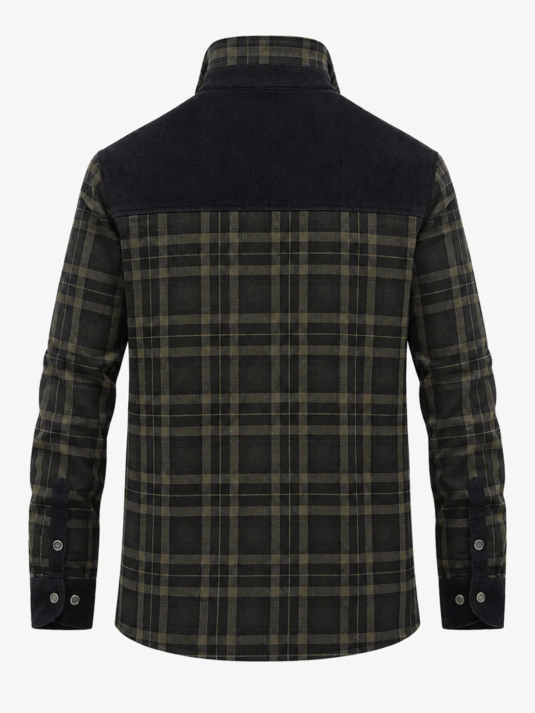 Sherpa-Lined Plaid Overshirt Arden