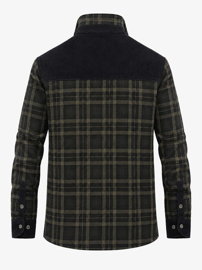 Sherpa-Lined Plaid Overshirt Arden