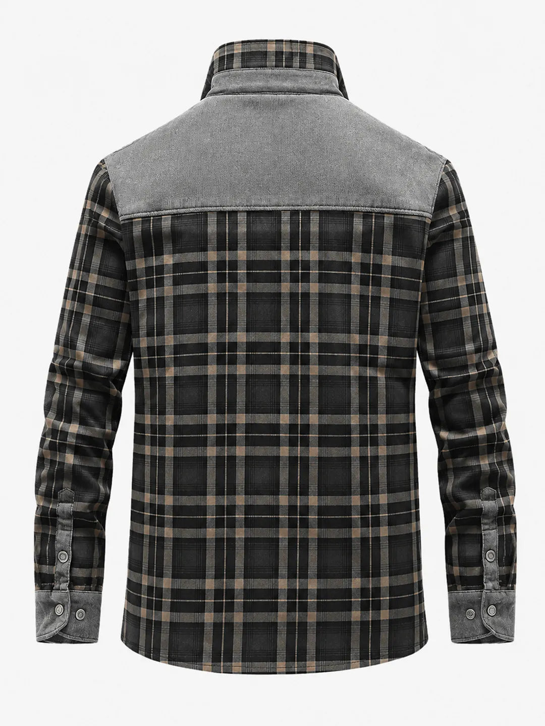 Sherpa-Lined Plaid Overshirt Arden