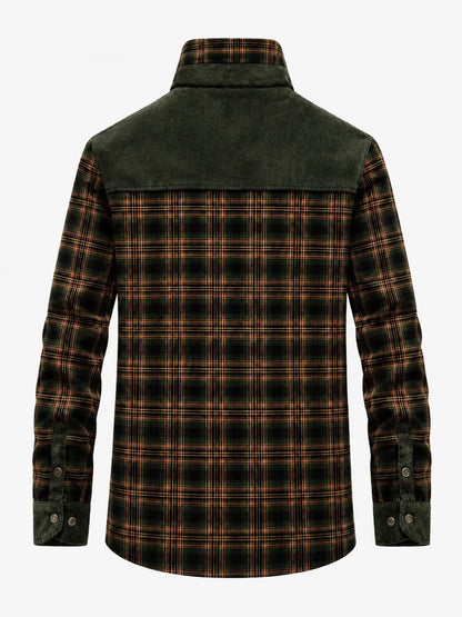 Sherpa-Lined Plaid Overshirt Arden