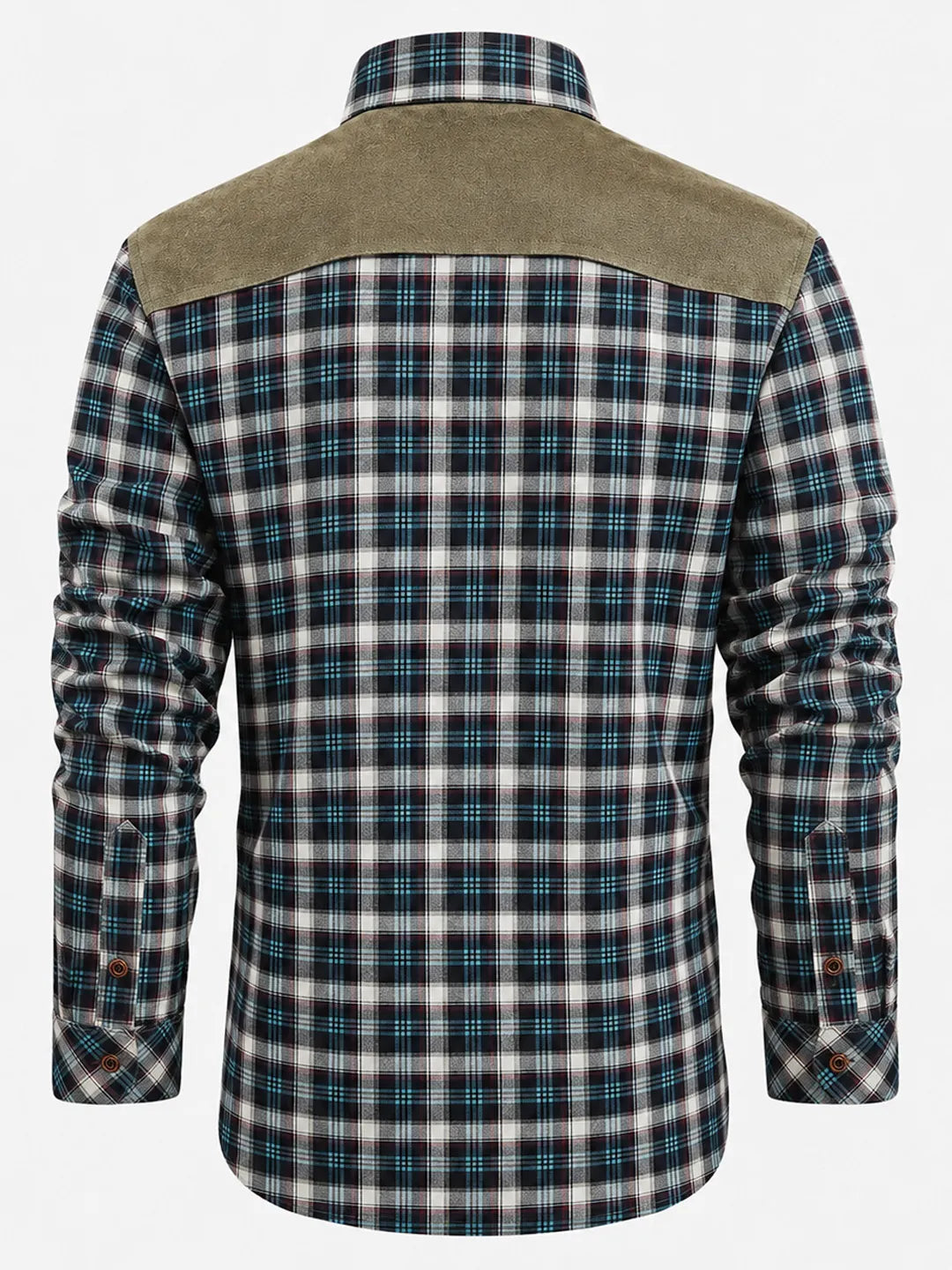 Sherpa-Lined Plaid Overshirt Oakmere