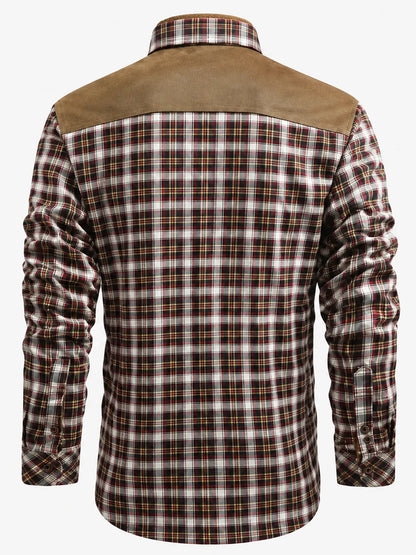 Sherpa-Lined Plaid Overshirt Oakmere