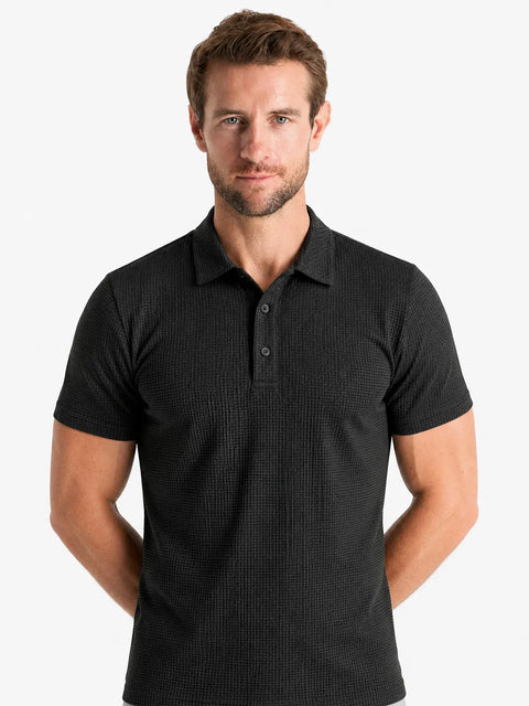 Textured Polo Brighton — Black
